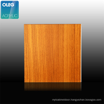 Grain Design Acrylic Sheet OLEG Pattern Wood Cutting Cast Hard Pallet Customized Glossy 1220X2440MM